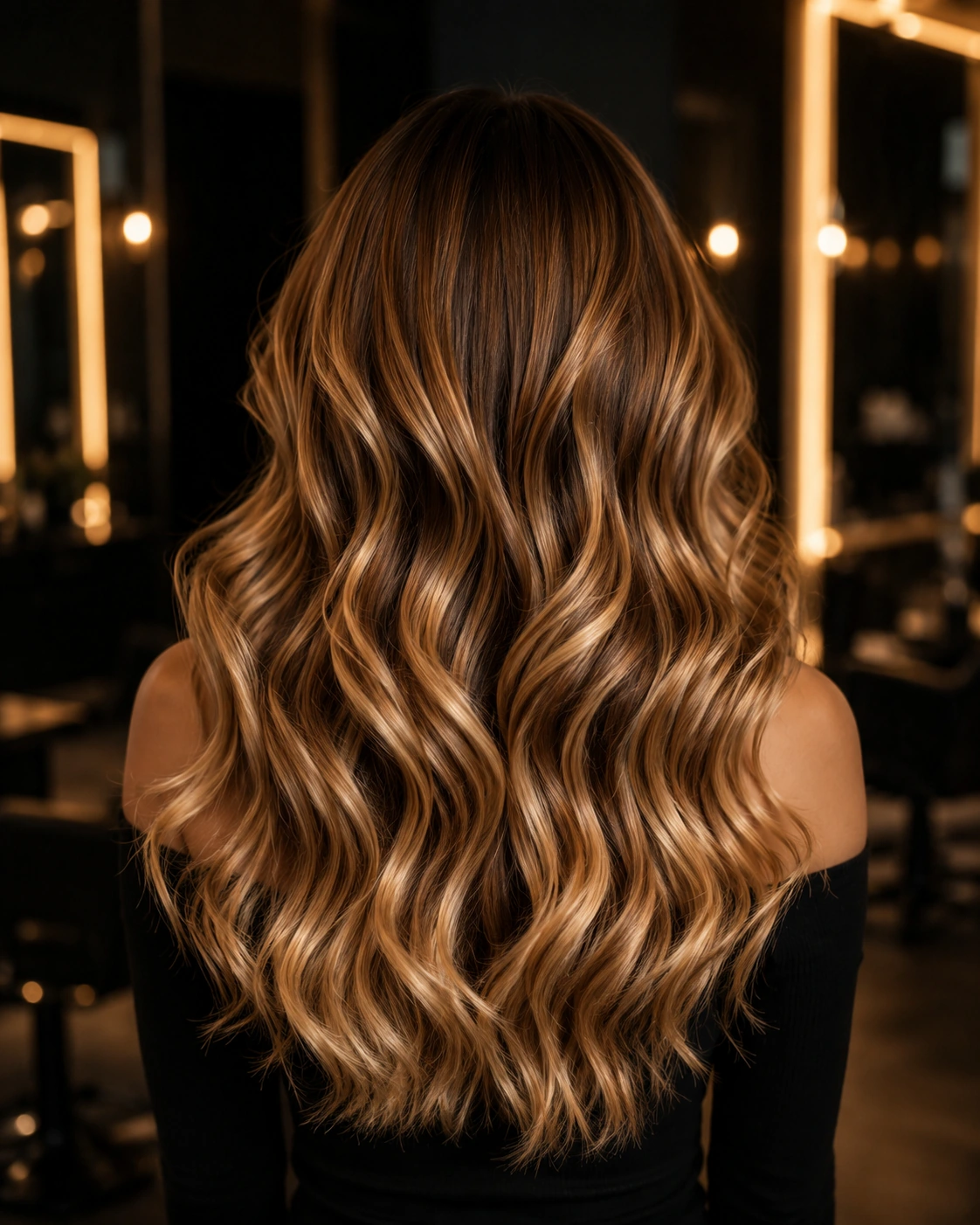 Balayage w odcieniu złotego blondu